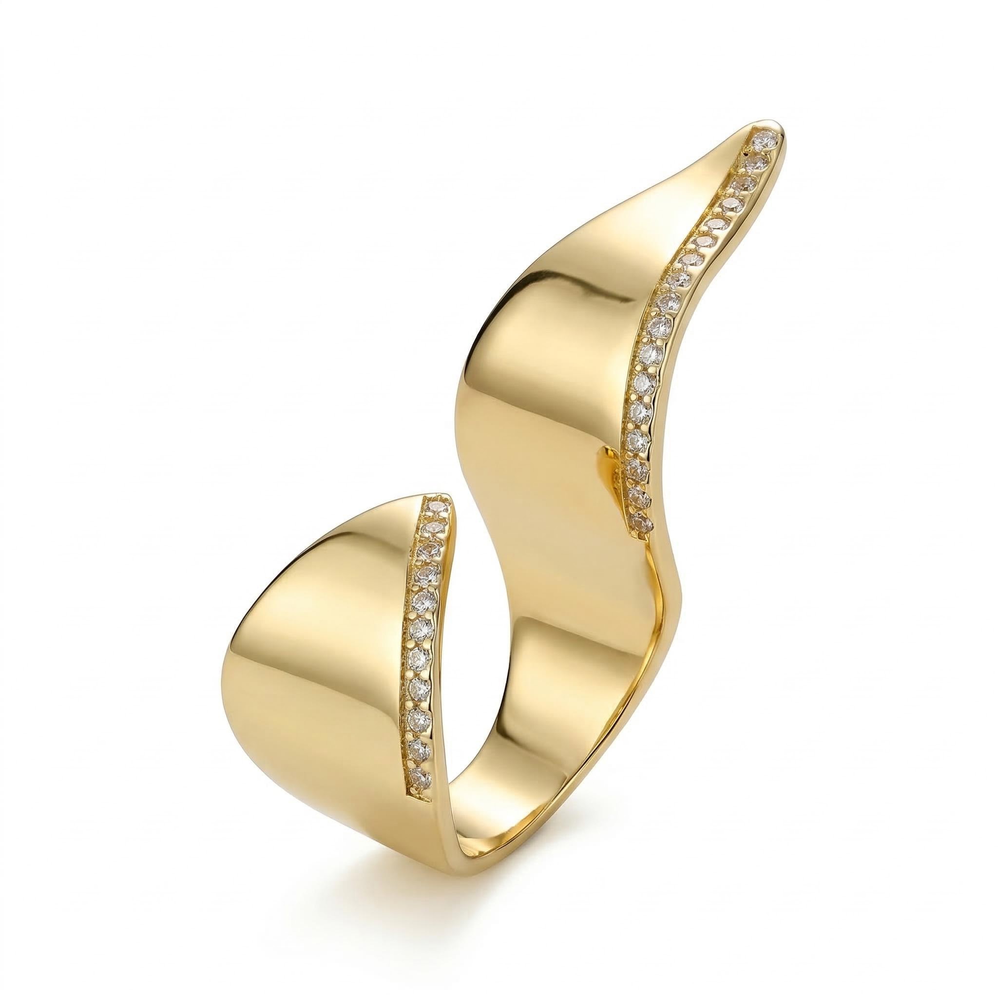 Exaggerated Irregular Open Ring Bold Statement Style With Street Luxury - Image 4