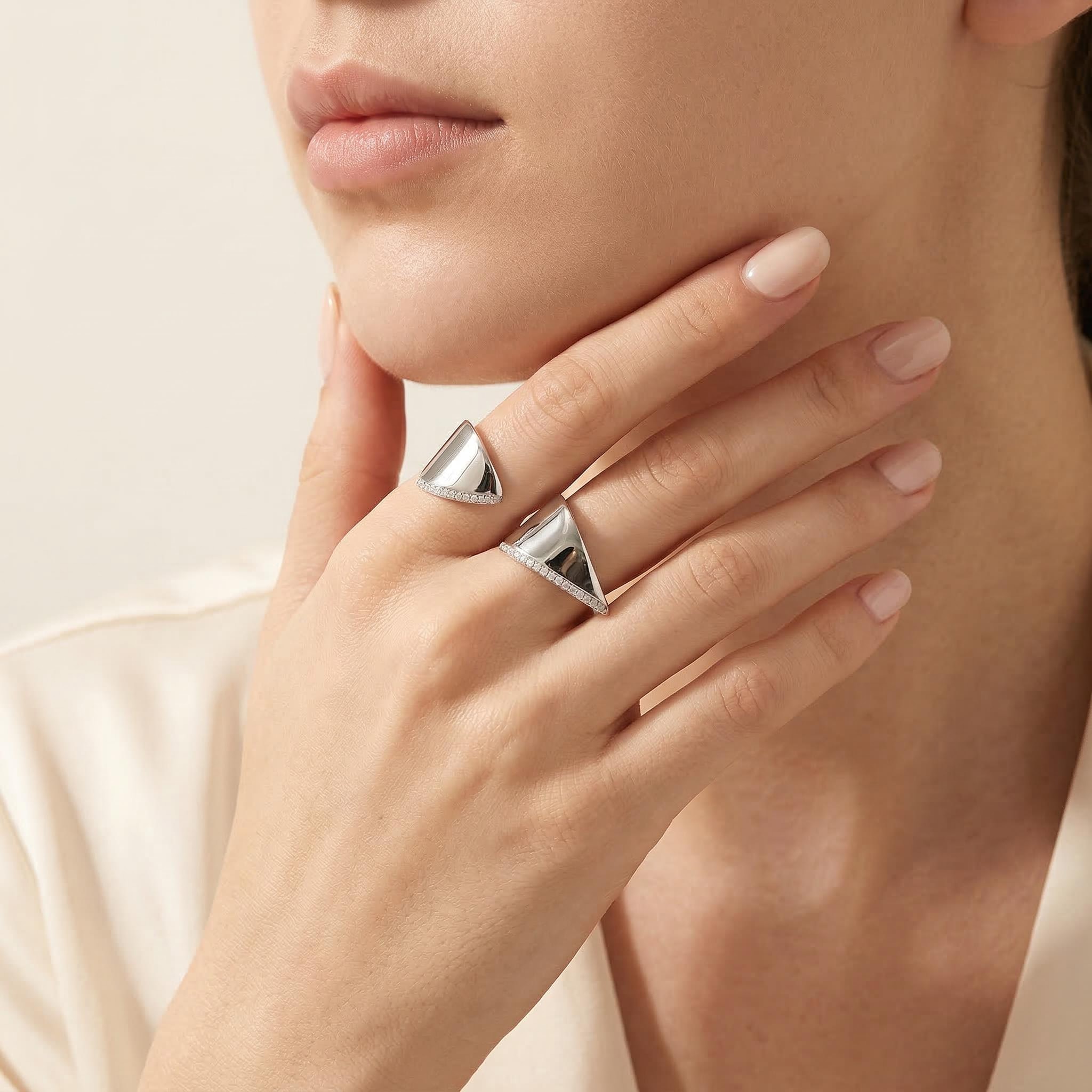 Exaggerated Irregular Open Ring Bold Statement Style With Street Luxury - Image 5