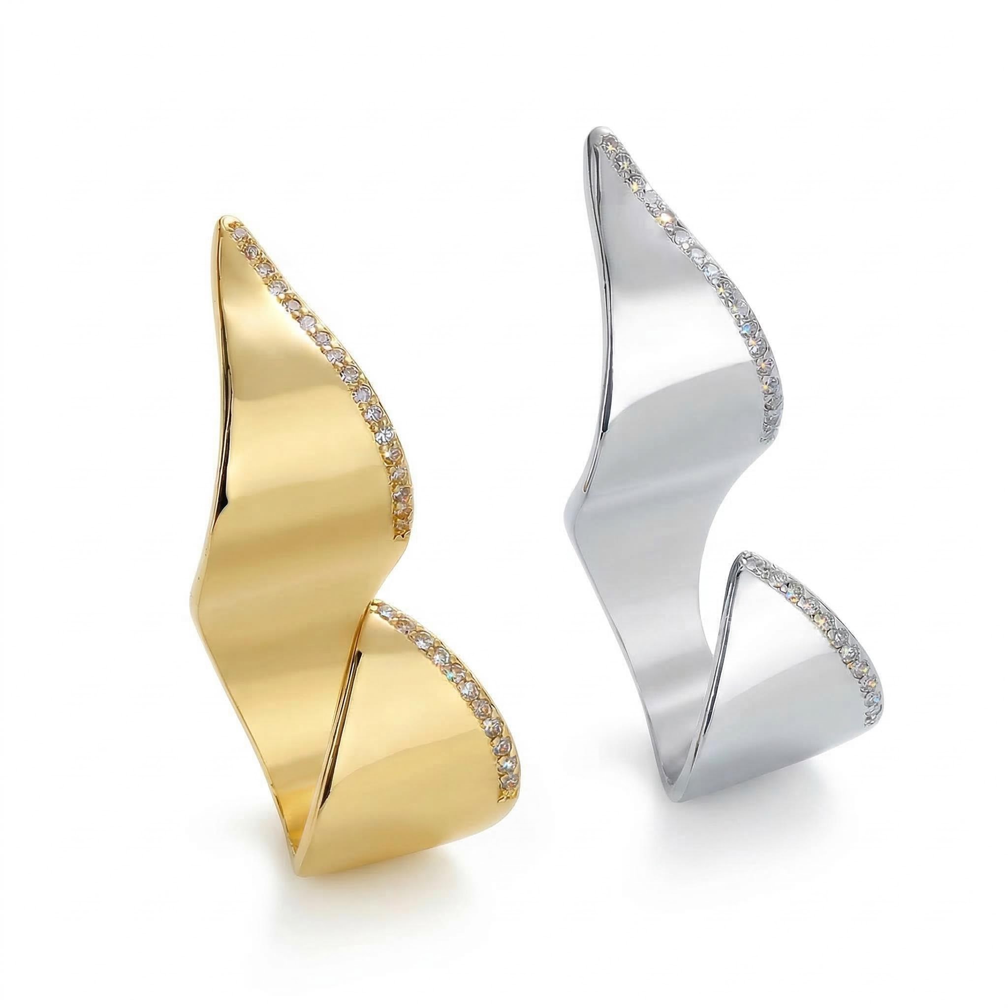 Exaggerated Irregular Open Ring Bold Statement Style With Street Luxury