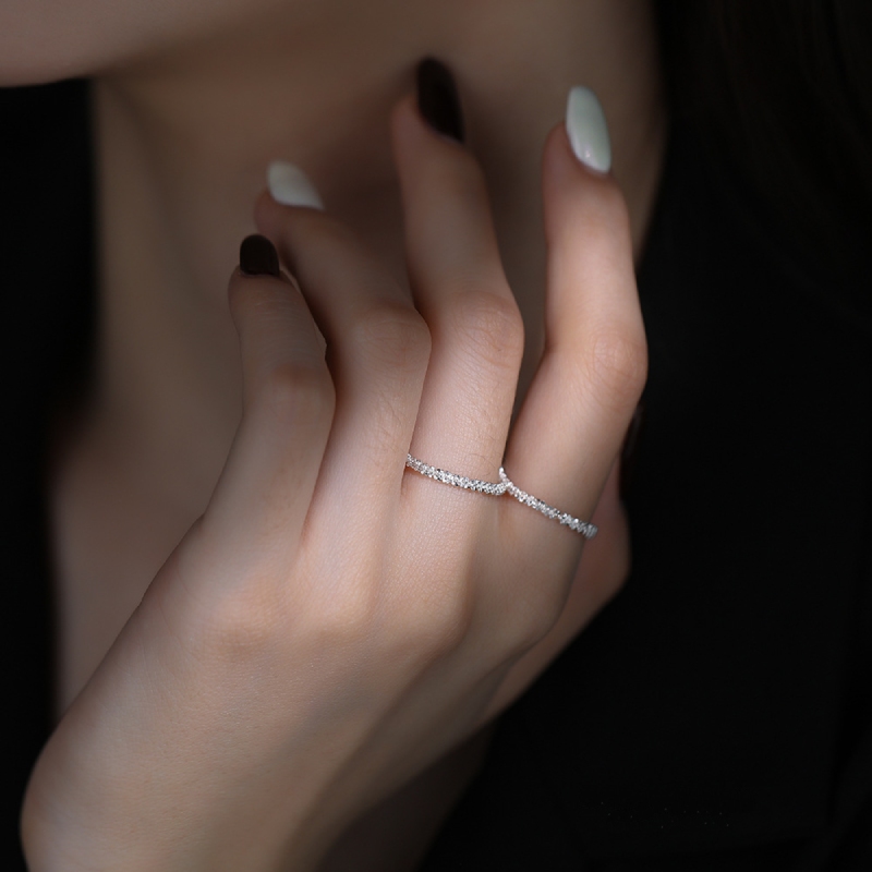 S925 Silver Gypsophila Ring Silver With Bold Statement Appeal - Image 4