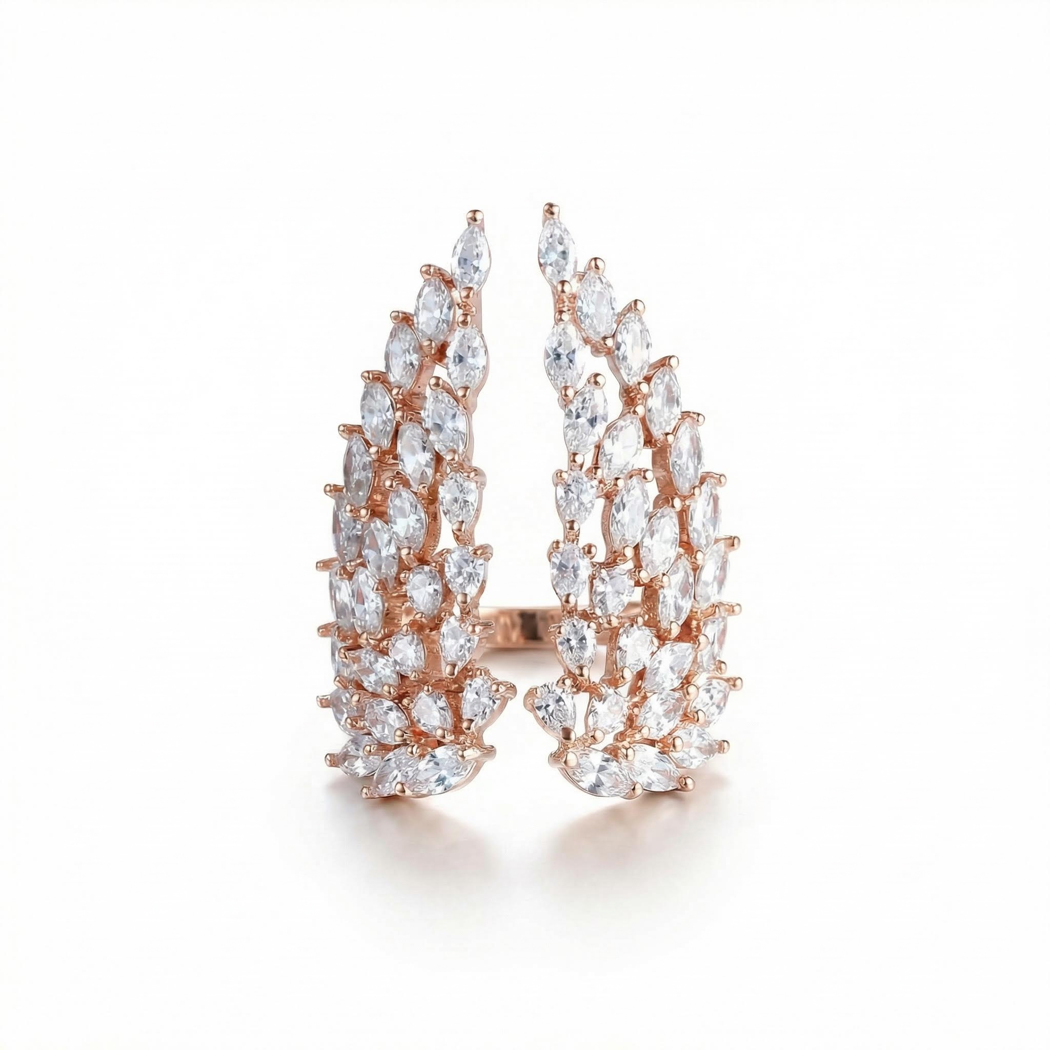 Iced Out Wings Adjustable Ring Gold With Street Luxury Shine - Image 4