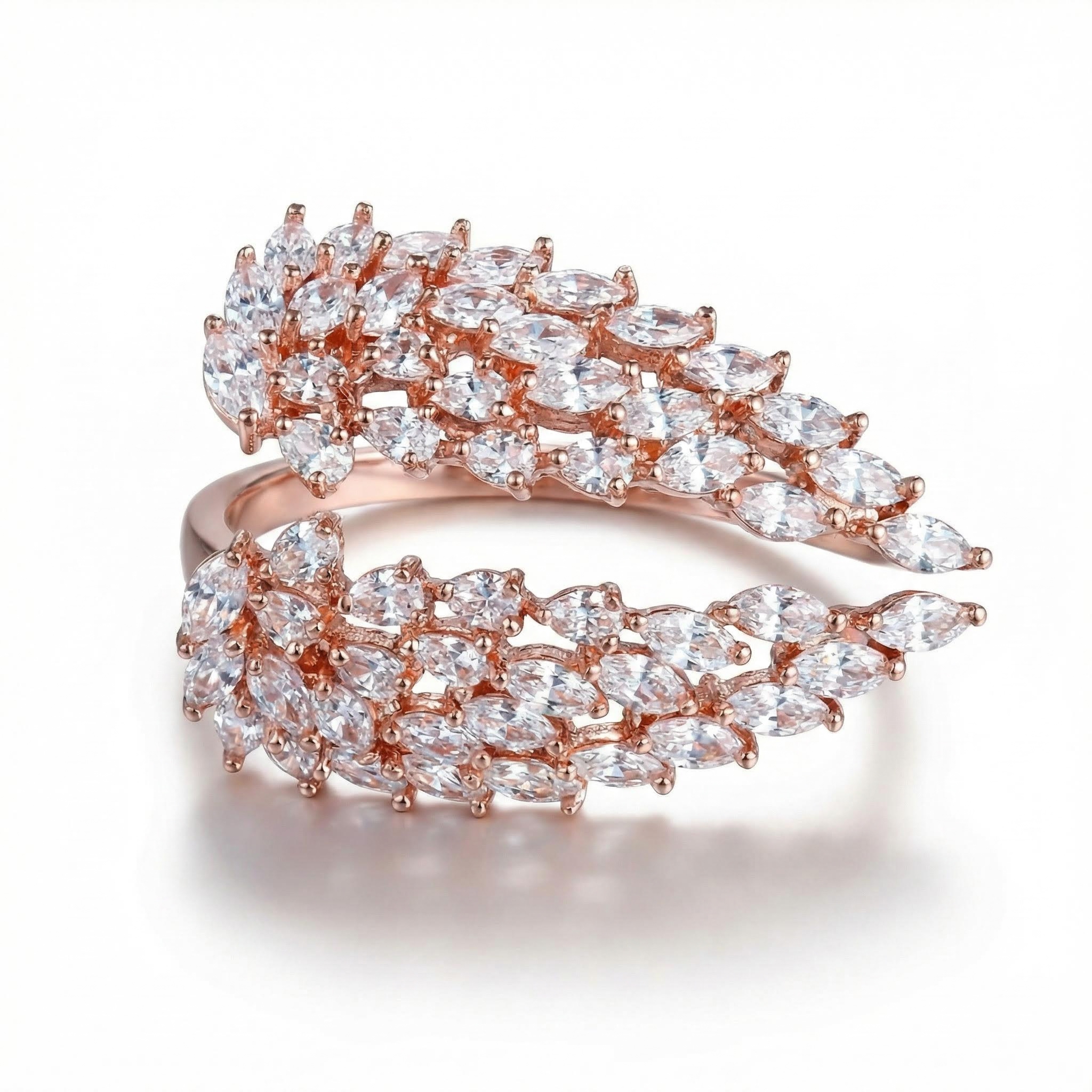 Iced Out Wings Adjustable Ring Gold With Street Luxury Shine - Image 5