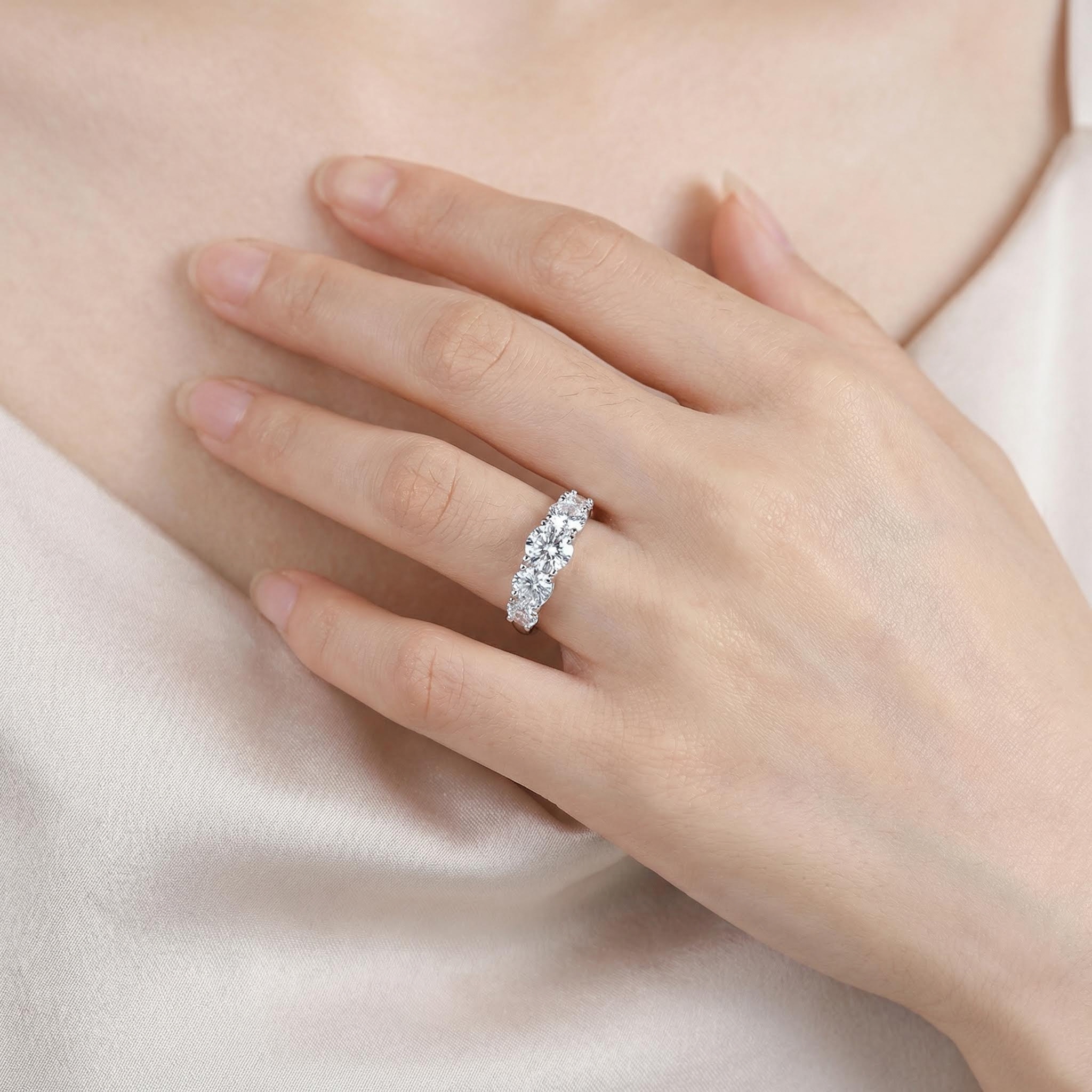 Round Cut Five Stones Ring Bold Statement Style With Street Luxury - Image 3