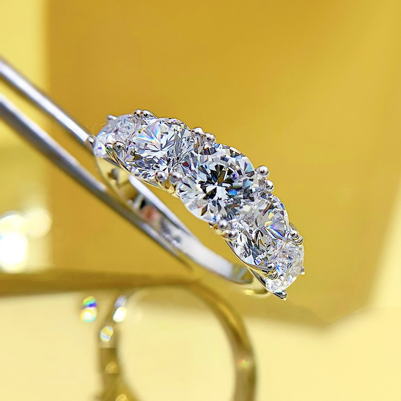 Round Cut Five Stones Ring Bold Statement Style With Street Luxury - Image 6