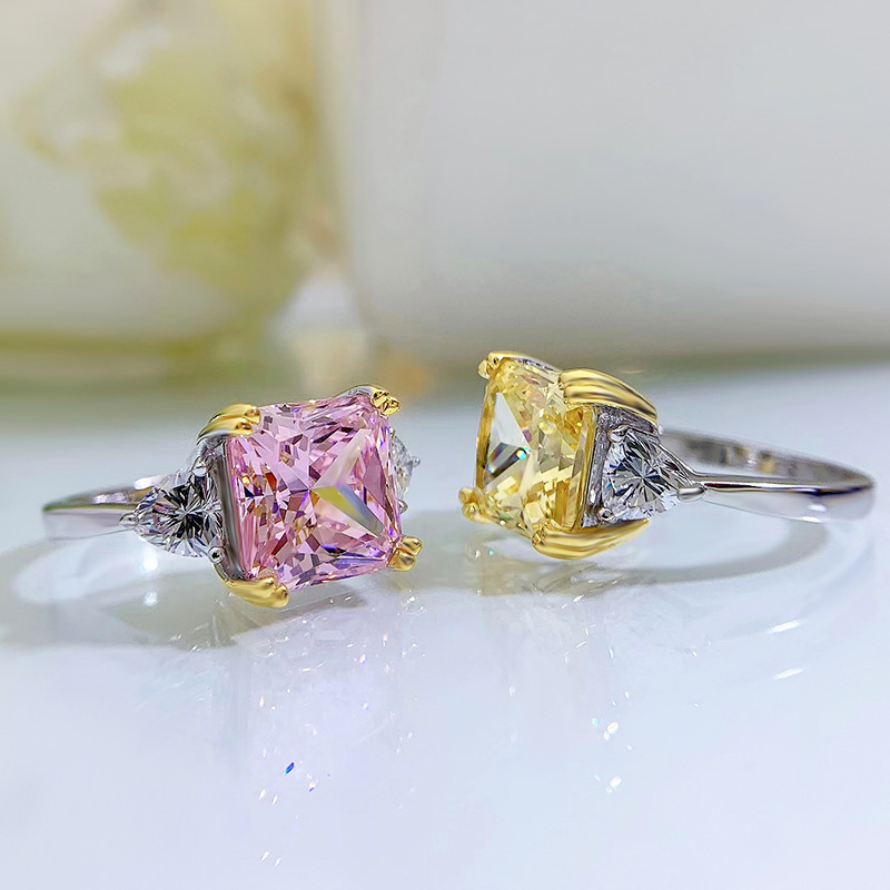 5ct Cushion Cut Pink Stone Ring Bold Statement Style With Street Luxury - Image 5