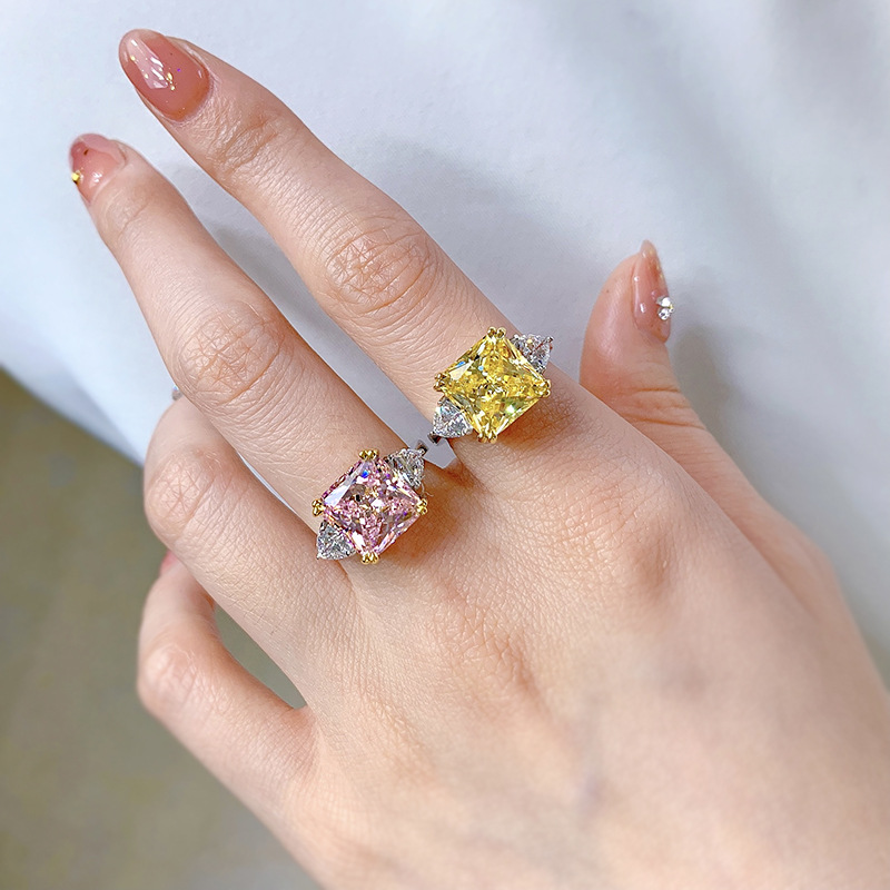 5ct Cushion Cut Pink Stone Ring Bold Statement Style With Street Luxury - Image 7