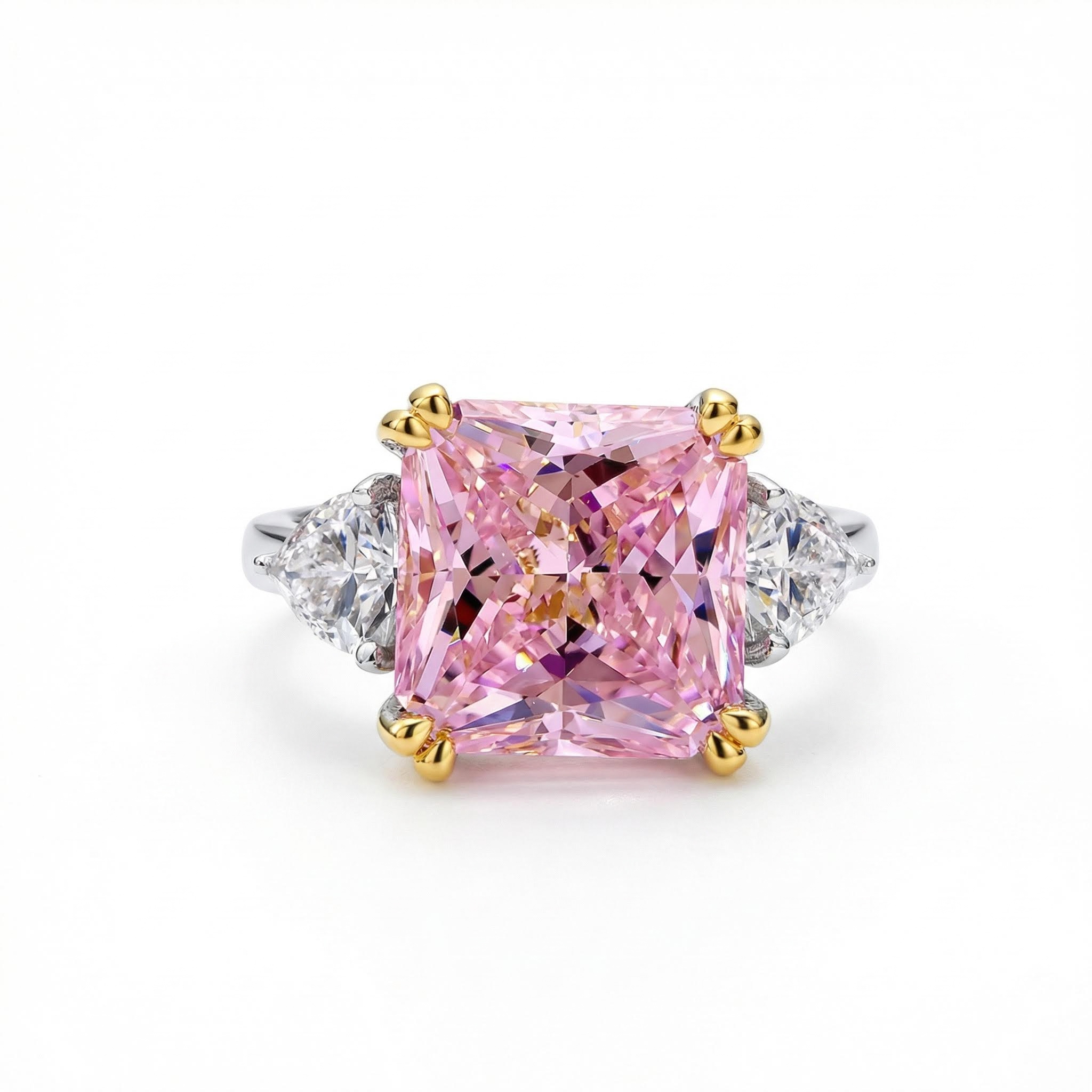5ct Cushion Cut Pink Stone Ring Bold Statement Style With Street Luxury