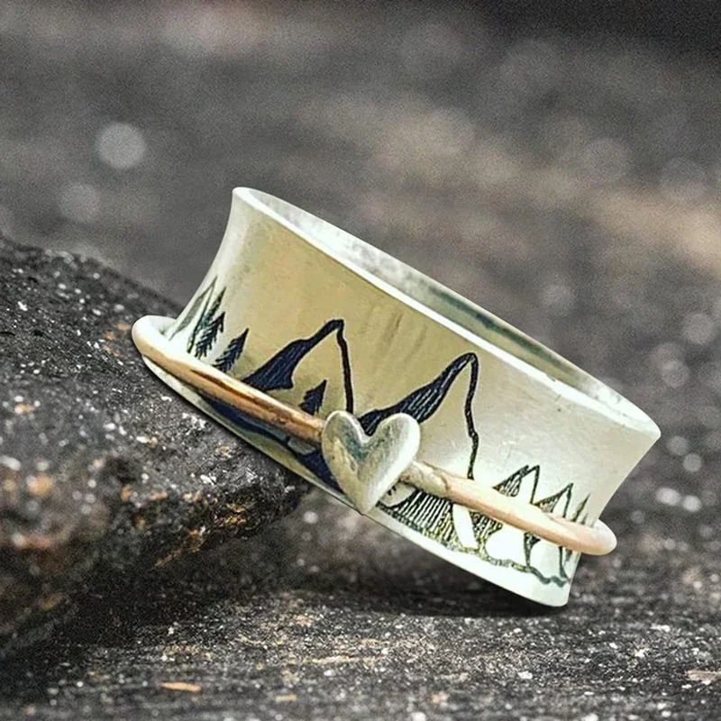 Drive Away Your Anxiety Large Circle Fidget Ring With Street Luxury Shine - Image 5