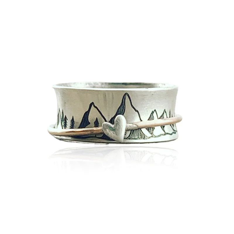 Drive Away Your Anxiety Large Circle Fidget Ring With Street Luxury Shine - Image 6