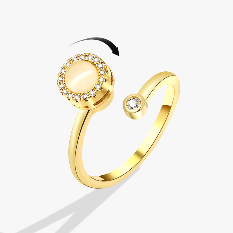 Opal Fidget Spinner Ring Bold Statement Style With Street Luxury