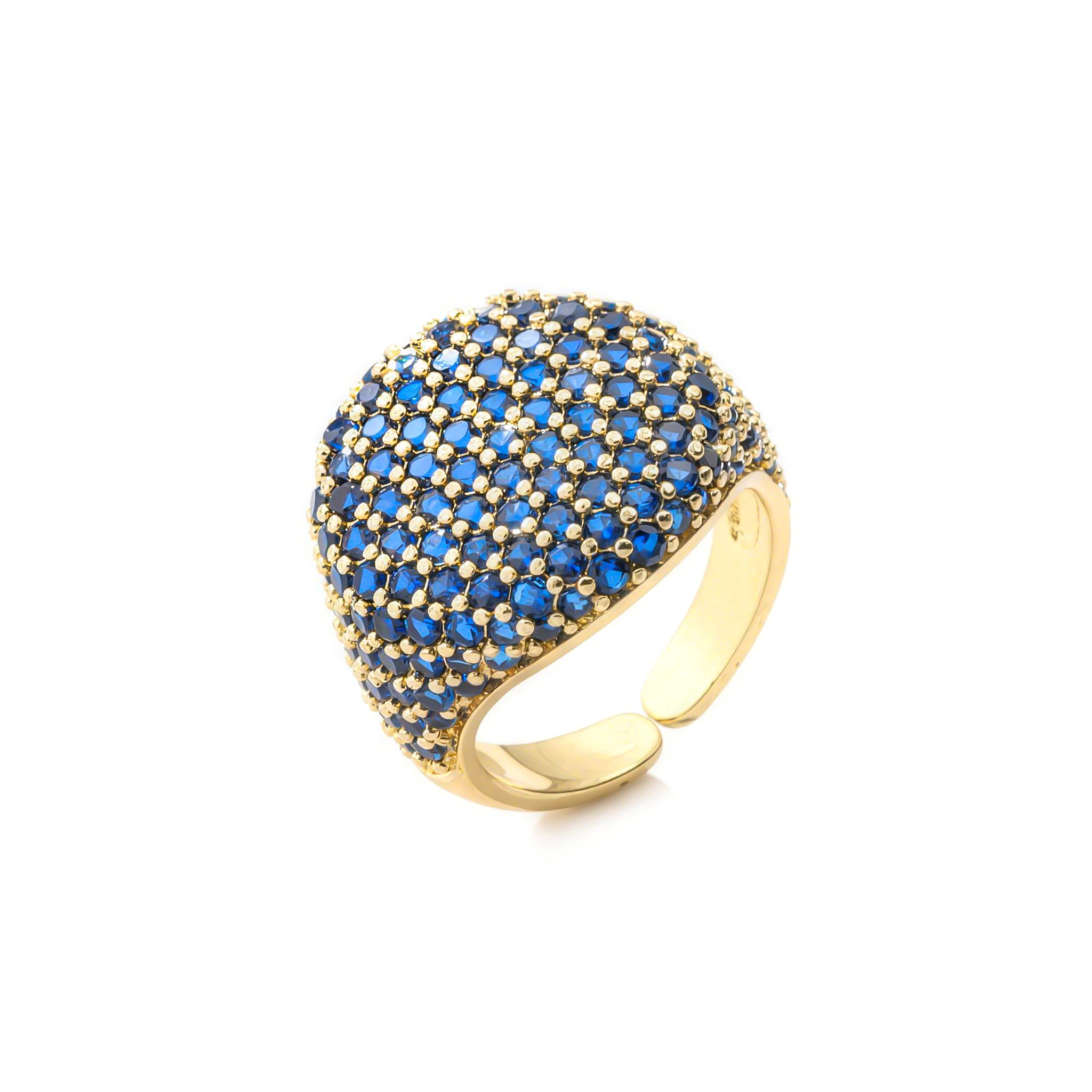 Micro Pave Open Ring In Gold Gold With Bold Statement Appeal - Image 5