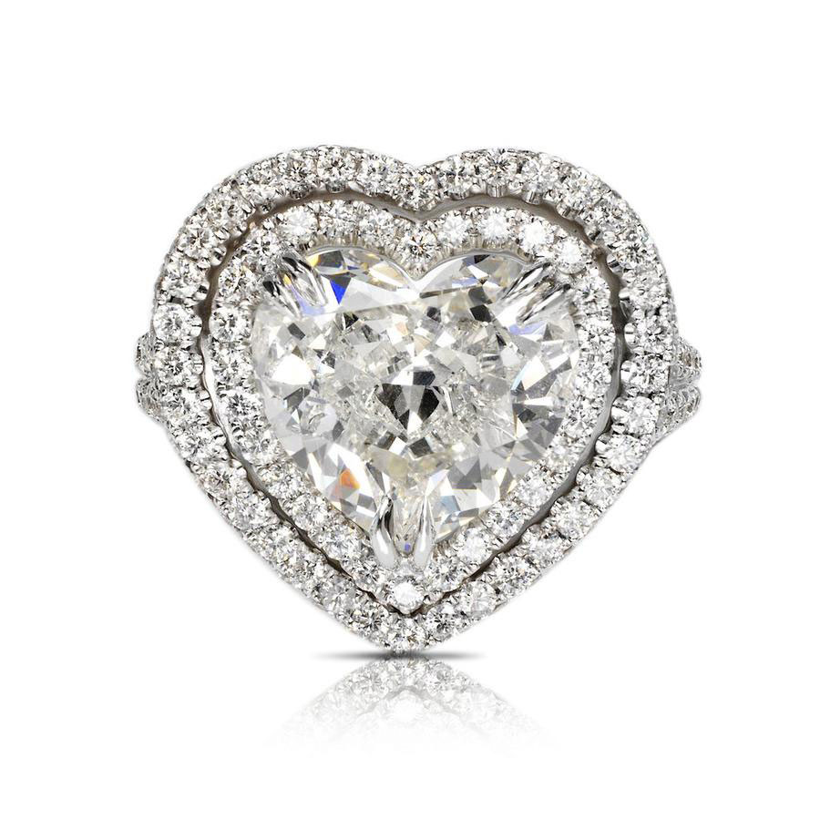 Heart Cut Halo S925 Silver Love Engagement Ring With Iced Out Shine - Image 4