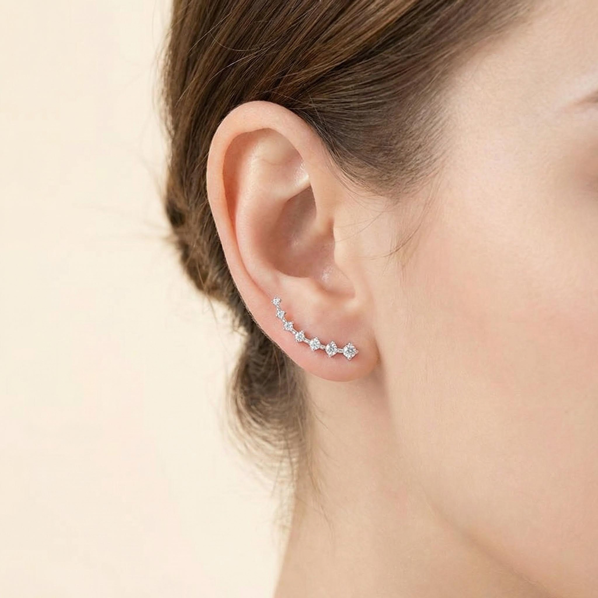 Fashion Climbers Stud Earrings Bold Statement Style With Street Luxury - Image 3